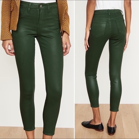 L’Agence High Waisted Green Margot Skinny Jeans sz 32